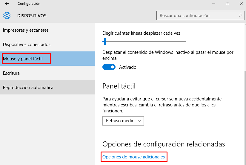 cambiar cursor en Windows 10