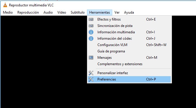 desactivar historial en VLC