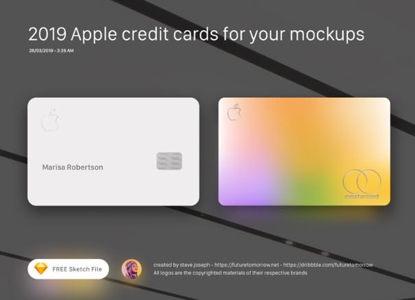 tarjeta credito apple mockup gratis