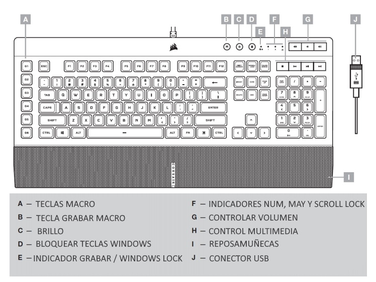 teclado corsair k55 rb pro